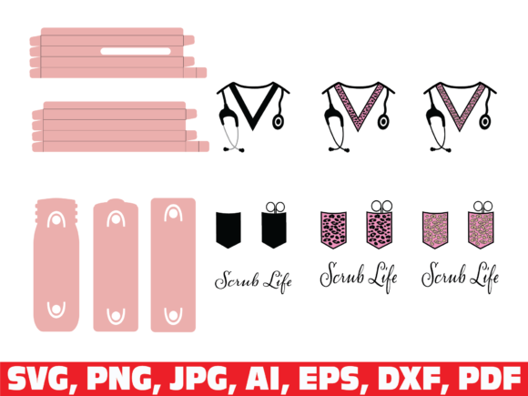 Download Scrub Life Glitter Pen Wraps - Scrub Collection