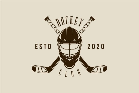 Download Ice Hockey Helmet and Stick Logo Vector - Premium Resources