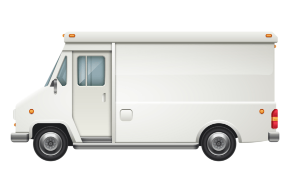 Download Van Blank Mockup. White Transport Side V - Transport Collection