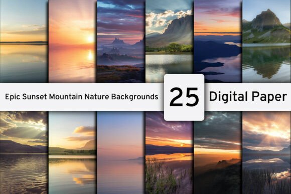 Download Epic Sunset Mountain Nature Backgrounds - Sunset Collection