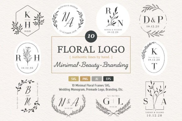 Download Minimal Floral Editable Logo - Logo Collection