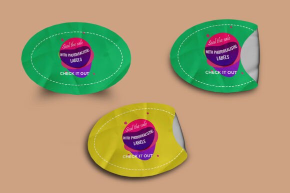 Download Deluxe Realistic Sticker Mockup Template - Template Collection