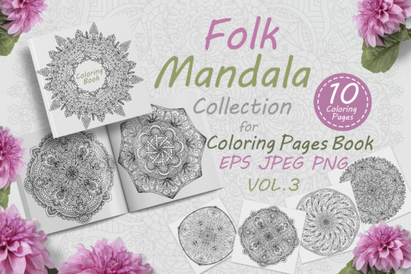 Download Mandalas with Folk Style Ornaments Vol-3 - Mandalas Collection