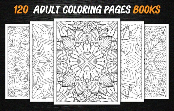 Download 120 Adult Mandalas Coloring Books Bundle - Mandalas Collection