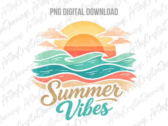 Download Summer Vibes Ocean Waves Sunset PNG - Sunset Collection