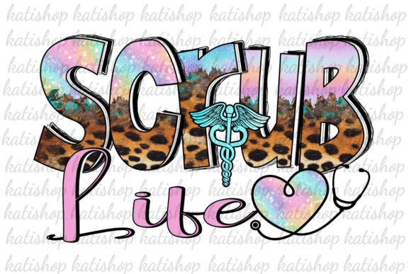 Download Scrub Life Glitter Western Sublimation - Scrub Collection