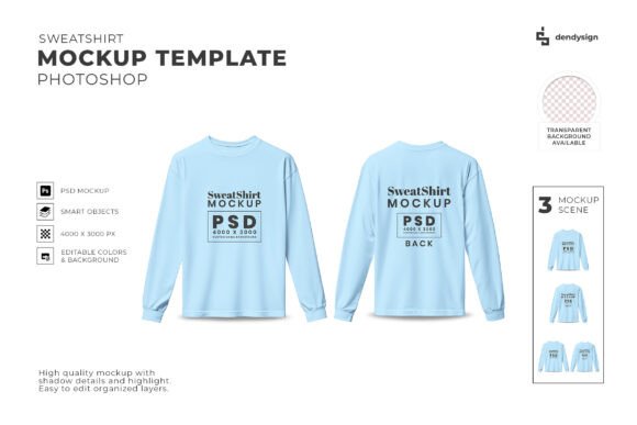 Download Sweatshirt Mockup Template Photoshop - Template Collection