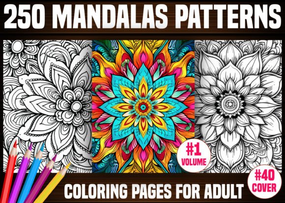 Download 250 Mandalas Patterns Coloring Pages-KDP - Mandalas Collection
