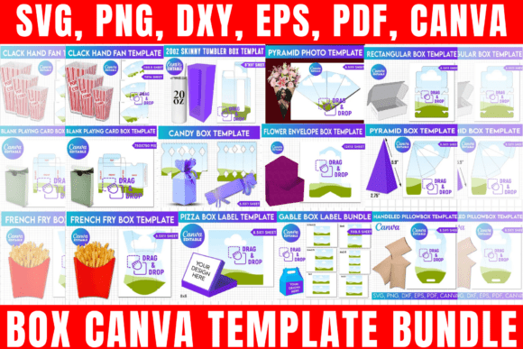 Download Box Canva Editable Template Bundle - Template Collection