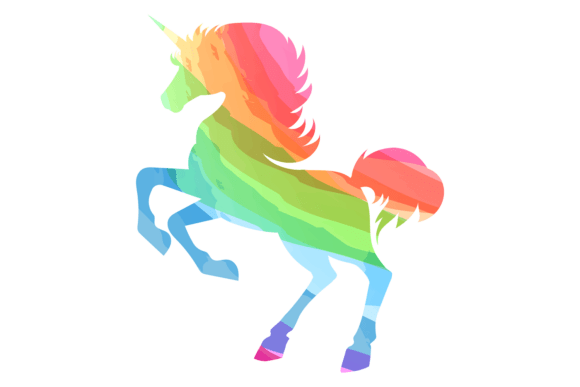 Download Rainbow Unicorn Silhouette. Magic Logo. - Logo Collection