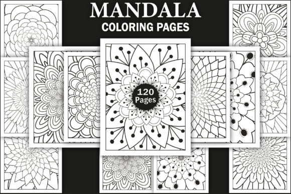 Download 120+ Mandalas Coloring Pages Bundle -KDP - Mandalas Collection